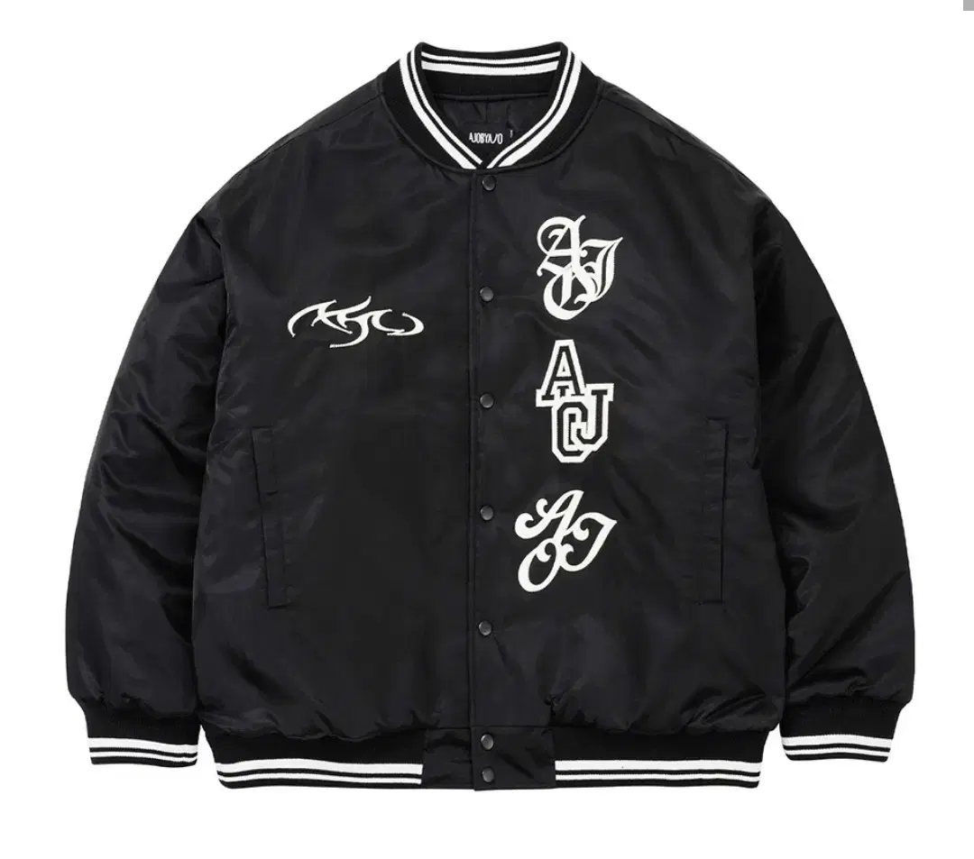 Nylon Baseball Jacket [BLACK]